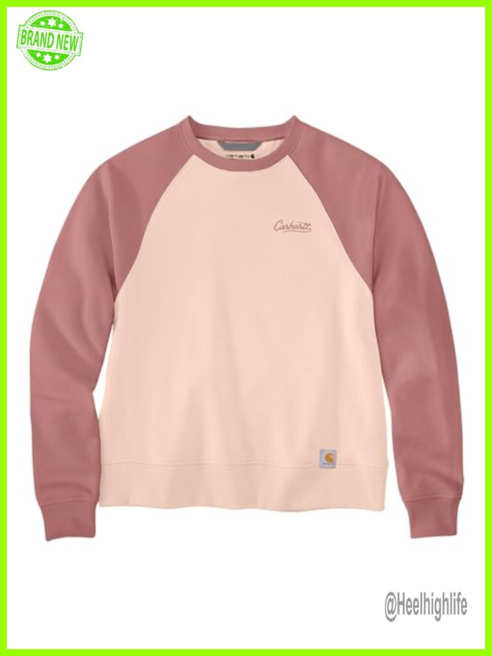 Carhartt Sawyer Crewneck Sweatshirt Loose Fit Raglan Sleeve Pullover Workwear